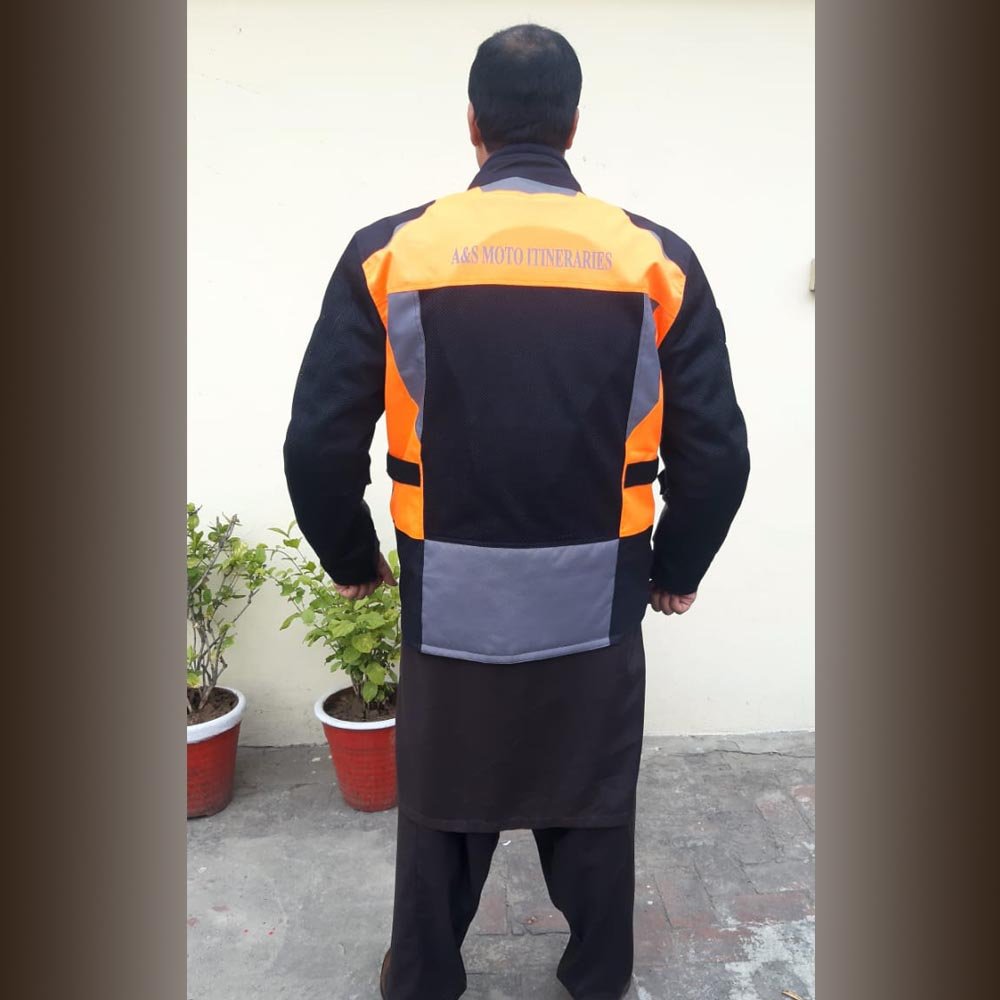 Motorcycle Touring Jackets Orange Black Grey